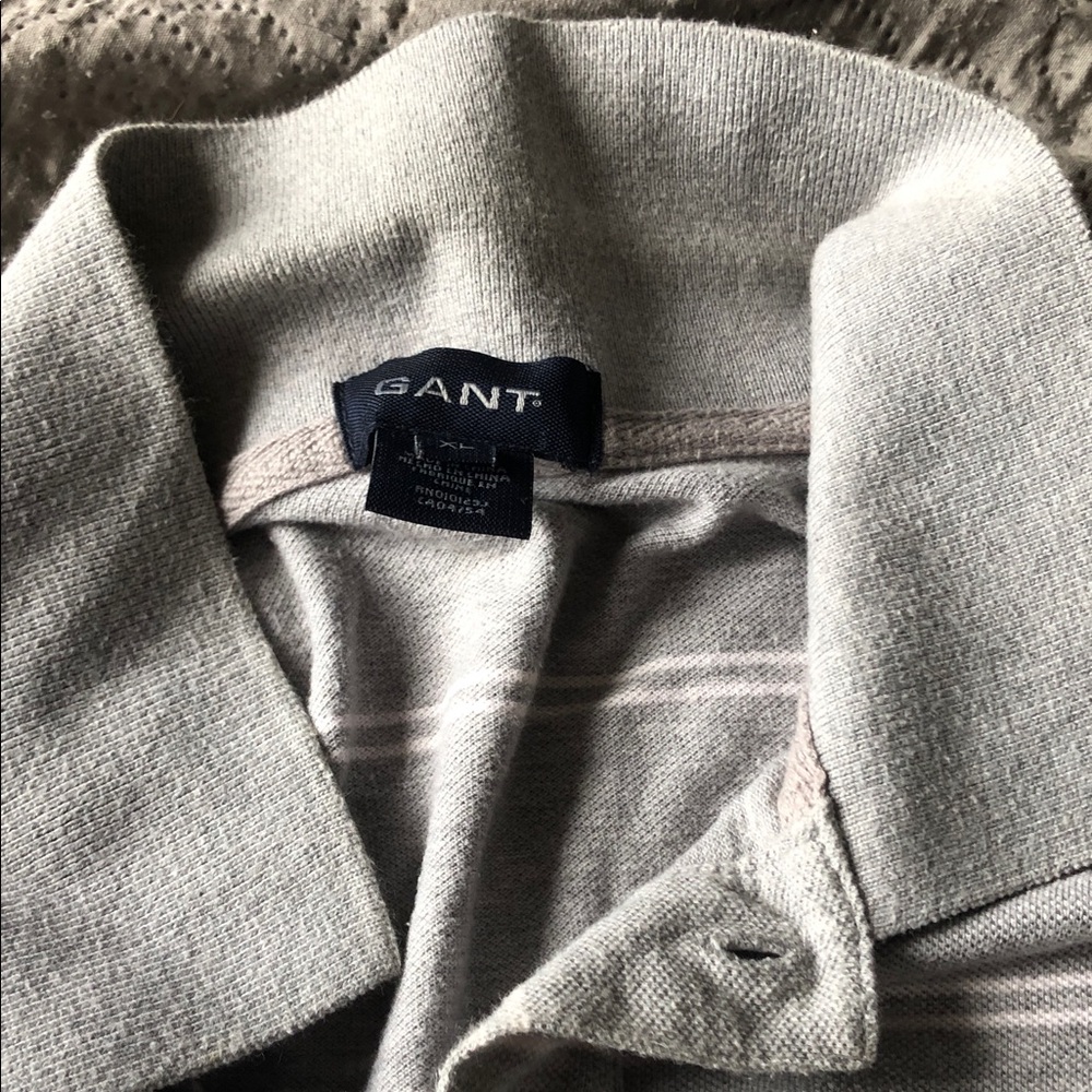 Gant Light Gray Polo-Style Knit Jacket